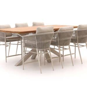 + 15 % Kassenrabatt | Bellagio Mineo/Induno Dänisch oval 220cm High Dining Gartenmöbel-Set 7-Teilig