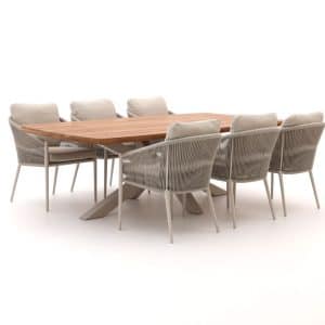 + 10 % Kassenrabatt | Bellagio Mineo/Induno Dänisch oval 240cm Gartenmöbel-Set 7-Teilig