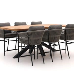 Bellagio Mineo/Induno dänisch oval 220 cm High Dining Gartenmöbel-Set 7-teilig