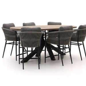 + 10 % Kassenrabatt | Bellagio Mineo/ROUGH-Y Ellips 240 cm High Dining Gartenmöbel-Set 7-teilig