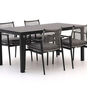 Bellagio Pizzoli/La Fonte 160 cm Gartenmöbel-Set 5-Teilig Stapelbar