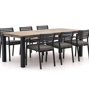 + 10 % Kassenrabatt | Bellagio Rumo/ROUGH-S 220 cm Gartenmöbel-Set 7-teilig Stapelbar