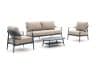 + 10 % Kassenrabatt | Bellagio Valli Sessel-Sofa Lounge-Set 4-teilig