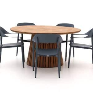 + 10 % Kassenrabatt | Bellagio Valli/Santa Severina ø 150 cm Gartenmöbel-Set 6-teilig stapelbar