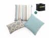 + 10 % Kassenrabatt | Dekokissen Set Retro Waves Blue