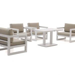 Forza Calleo/Ciro 120 cm Dining Sessel Lounge-Set 5-teilig
