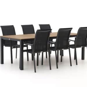 + 10 % Kassenrabatt | Forza Centallo/Fidenza 220 cm Gartenmöbel-Set 7-teilig stapelbar
