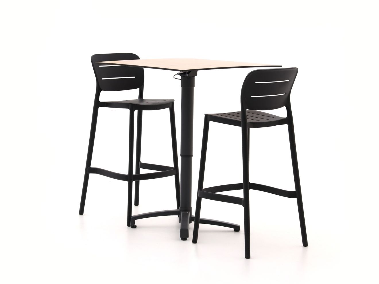 + 15 % Kassenrabatt | Forza Pazzia/Canzo 70 cm Gartenbar-Set 3-teilig stapelbar verstellbar