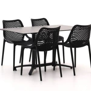 + 15 % Kassenrabatt | Forza Ripi/Canzo 140 cm Gartenmöbel-Set 5-teilig stapelbar klappbar