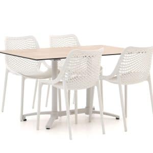 + 15 % Kassenrabatt | Forza Ripi/Canzo 140 cm Gartenmöbel-Set 5-teilig stapelbar klappbar