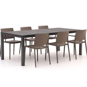 + 15 % Kassenrabatt | Forza Sile/Fidenza 220 cm Gartenmöbel-Set 7-teilig stapelbar