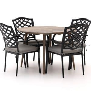 + 10 % Kassenrabatt | Hartman Berkeley/ROUGH-K ø 115 cm Gartenmöbel-Set 5-teilig