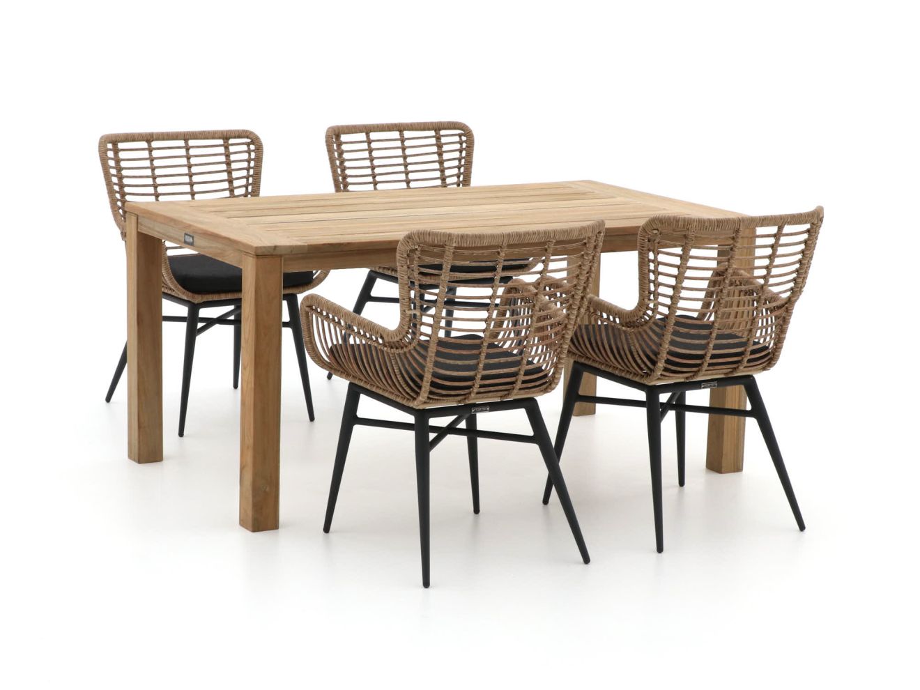 + 10 % Kassenrabatt | Intenso Asti/ROUGH-S 160 cm Gartenmöbel-Set 5-teilig