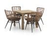 + 10 % Kassenrabatt | Intenso Asti/ROUGH-S 90 cm Gartenmöbel-Set 5-teilig