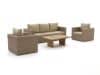 + 10 % Kassenrabatt | Intenso Carpino/ROUGH-L Sessel-Sofa Lounge-Set 4-teilig