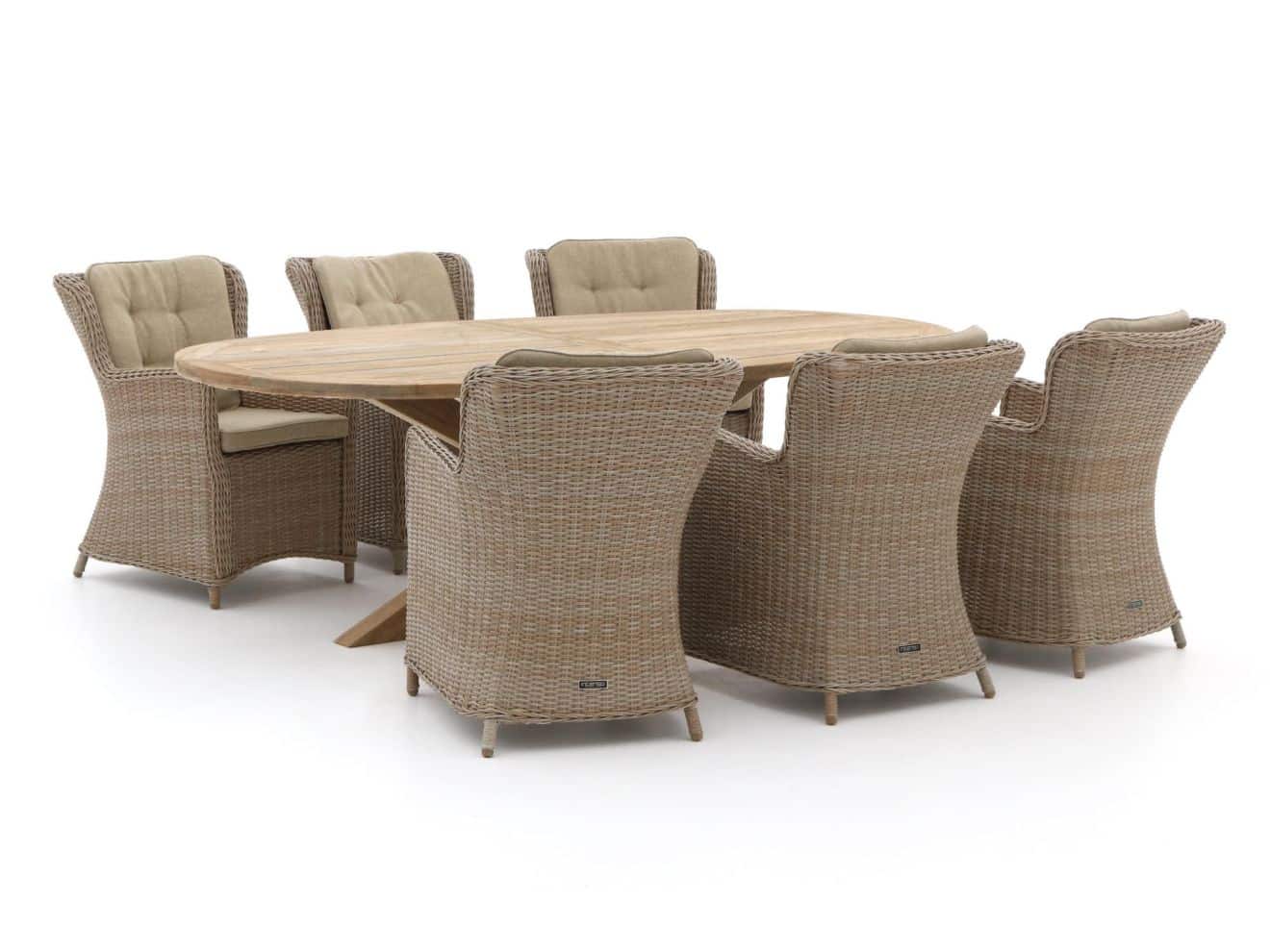 + 15 % Kassenrabatt | Intenso Milano/ROUGH-Y Ellips 240 cm Gartenmöbel-Set 7-teilig