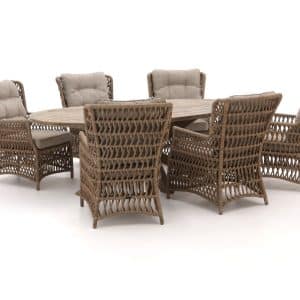 + 10 % Kassenrabatt | Intenso Milano/ROUGH-Y Ellips 240 cm Dining-Lounge Gartenmöbel-Set 7-teilig