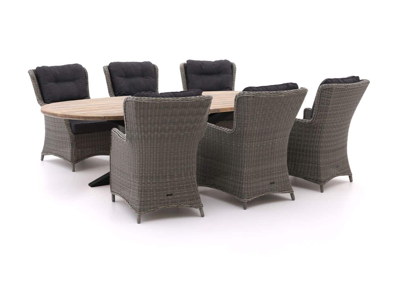 + 10 % Kassenrabatt | Intenso Milano/ROUGH-Y Ellips 280 cm Gartenmöbel-Set 7-Teilig