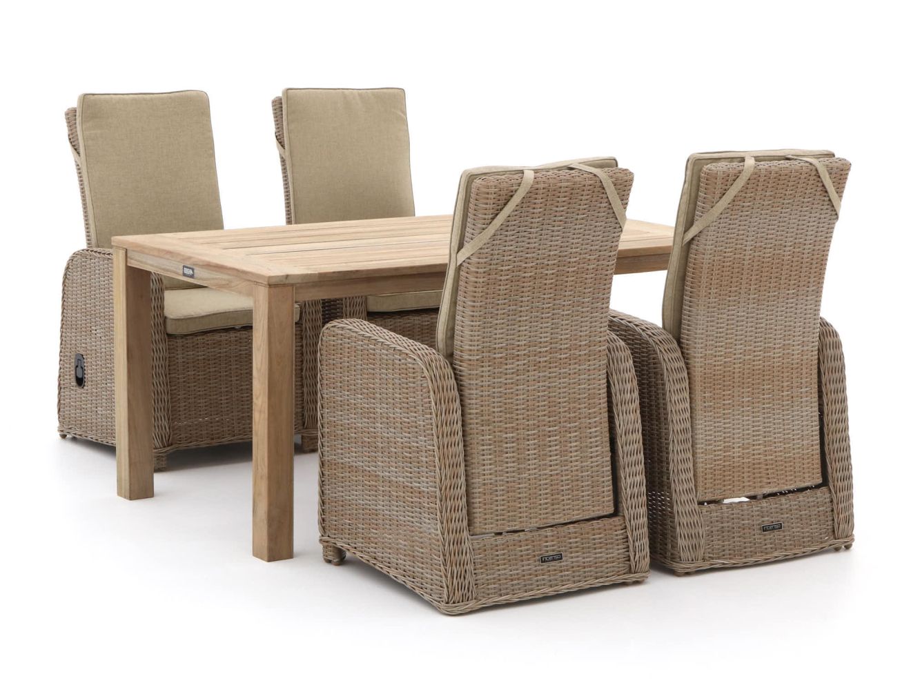 + 10 % Kassenrabatt | Intenso Umbria/ROUGH-S 160 cm Gartenmöbel-Set 5-teilig verstellbar