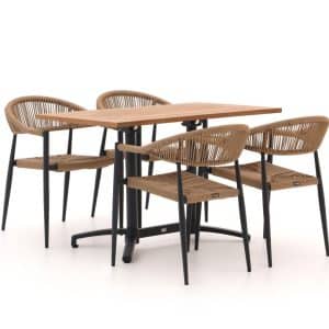 + 10 % Kassenrabatt | Manifesto Belpasso/Canzo 120 cm Gartenmöbel-Set 5-Teilig Stapelbar inklapbaar
