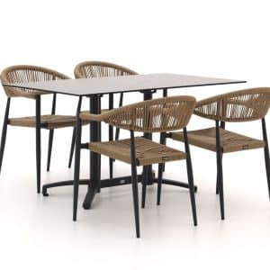 + 15 % Kassenrabatt | Manifesto Belpasso/Canzo 140 cm Gartenmöbel-Set 5-teilig stapelbar klappbar