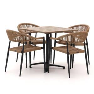 + 10 % Kassenrabatt | Manifesto Belpasso/Canzo 80 cm Gartenmöbel-Set 5-teilig stapelbar klappbar