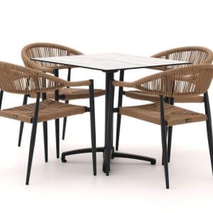 + 10 % Kassenrabatt | Manifesto Belpasso/Canzo 80 cm Gartenmöbel-Set 5-teilig stapelbar klappbar
