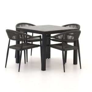 + 15 % Kassenrabatt | Manifesto Belpasso/Fidenza 90 cm Gartenmöbel-Set 5-teilig stapelbar