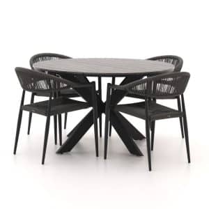 + 15 % Kassenrabatt | Manifesto Belpasso/Fidenza ø 126 cm Gartenmöbel-Set 5-teilig stapelbar