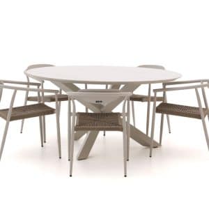 + 10 % Kassenrabatt | Manifesto Cavone/Lodola ø 150 cm Gartenmöbel-Set 6-teilig stapelbar