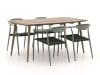 + 10 % Kassenrabatt | Manifesto Cavone/ROUGH-K 160 cm Gartenmöbel-Set 5-teilig stapelbar