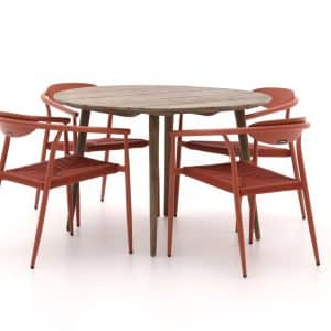 + 10 % Kassenrabatt | Manifesto Cavone/ROUGH-K ø 115 cm Gartenmöbel-Set 5-teilig stapelbar