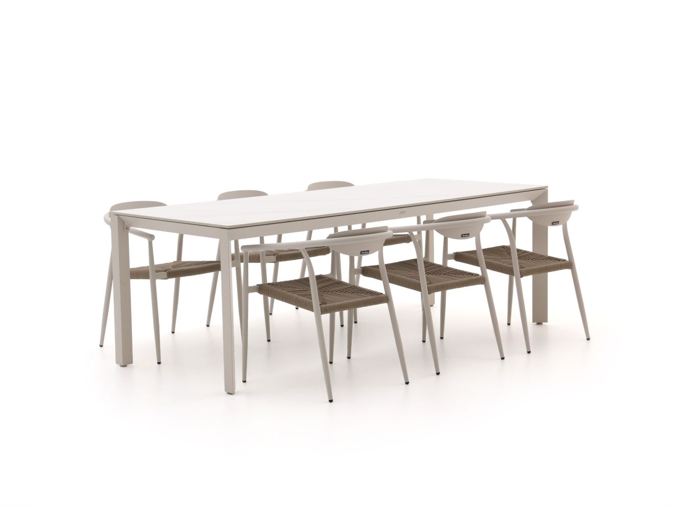 + 15 % Kassenrabatt | Manifesto Cavone/Sestino 220 cm Gartenmöbel-Set 7-teilig stapelbar