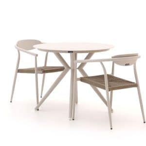 + 10 % Kassenrabatt | Manifesto Cavone/Sora  ø 90 cm Gartenmöbel- Set  3-teilig Stapelbar