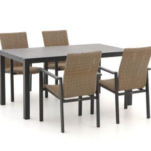 + 15 % Kassenrabatt | Manifesto Villongo/Menzano 160 cm Gartenmöbel-Set 5-teilig stapelbar