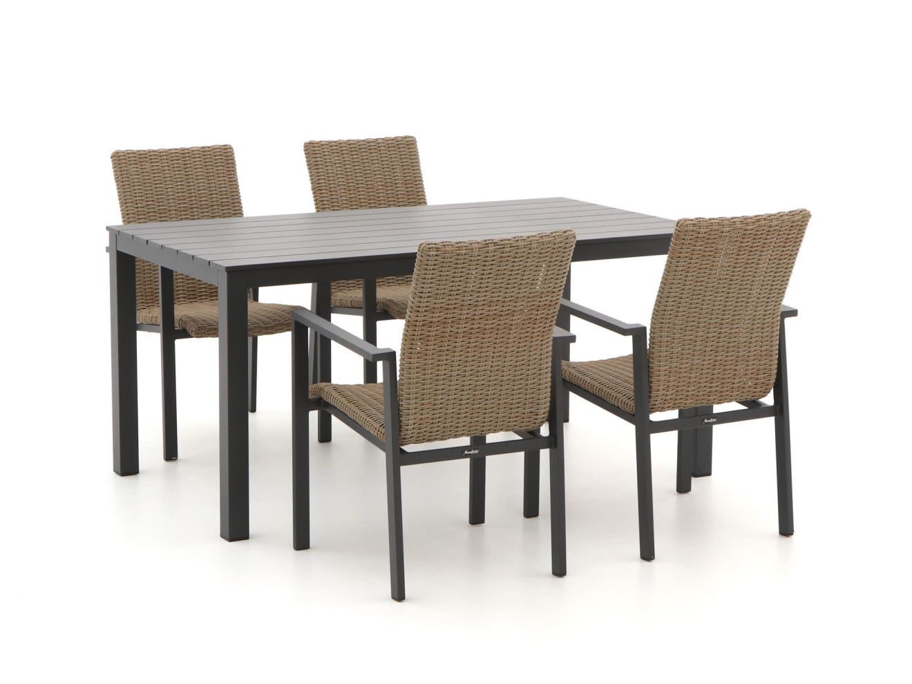 + 10 % Kassenrabatt | Manifesto Villongo/Menzano 160 cm Gartenmöbel-Set 5-teilig stapelbar
