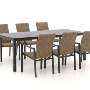 + 10 % Kassenrabatt | Manifesto Villongo/Menzano 220 cm Gartenmöbel-Set 7-teilig stapelbar