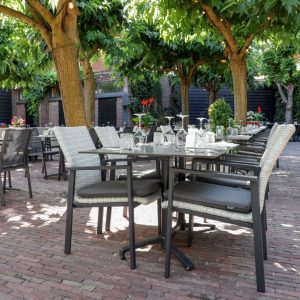 + 15 % Kassenrabatt | Manifesto Villongo/Sestino 220 cm Gartenmöbel-Set 7-teilig stapelbar