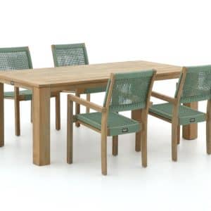 + 10 % Kassenrabatt | ROUGH Batang/ROUGH-X 200 cm Gartenmöbel-Set 5-teilig stapelbar