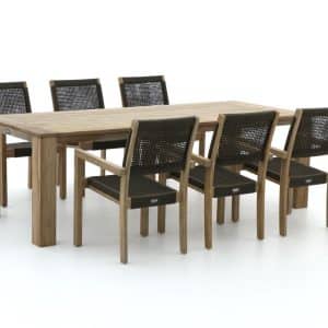 + 15 % Kassenrabatt | ROUGH Batang/ROUGH-X 240 cm Gartenmöbel-Set 7-teilig stapelbar