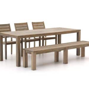 + 10 % Kassenrabatt | ROUGH-S 220 cm Gartenmöbel-Set mit Bank 5-teilig stapelbar