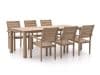 + 10 % Kassenrabatt | ROUGH-S 220x90 cm Gartenmöbel-Set 7-teilig stapelbar
