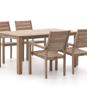 + 10 % Kassenrabatt | ROUGH-S Gartenmöbel-Set 160 cm 5-teilig stapelbar