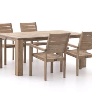 + 10 % Kassenrabatt | ROUGH-S/ROUGH-X 180 cm Gartenmöbel-Set 5-teilig stapelbar