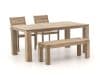 + 10 % Kassenrabatt | ROUGH-S/ROUGH-X 180 cm Gartenmöbel-Set mit Bank 4-teilig stapelbar