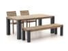 + 10 % Kassenrabatt | ROUGH-S/ROUGH-X 180 cm Gartenmöbel-Set mit Bank 4-teilig stapelbar