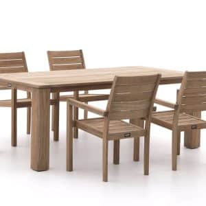 + 10 % Kassenrabatt | ROUGH-S/ROUGH-X 200 cm Gartenmöbel-Set 5-teilig stapelbar