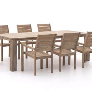 + 10 % Kassenrabatt | ROUGH-S/ROUGH-X 240 cm Gartenmöbel-Set 7-teilig stapelbar
