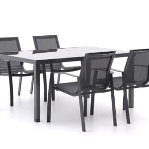 R&S Design Altea/Caluso 160 cm Gartenmöbel-Set 5-teilig stapelbar