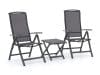 + 10 % Kassenrabatt | R&S Design Capri/Bova Balkonmöbel-Set 3-teilig verstellbar